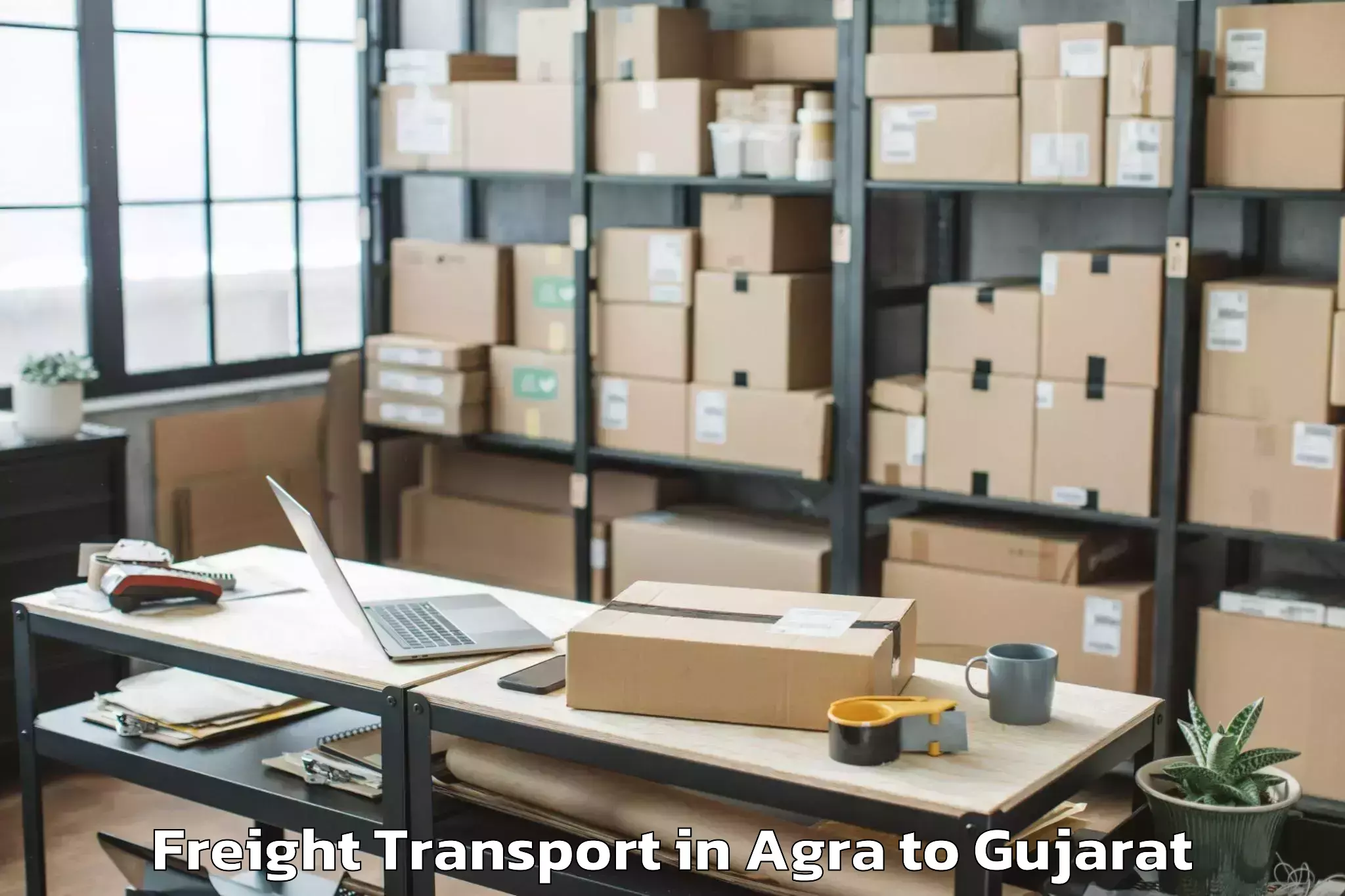 Hassle-Free Agra to Khambhalia Freight Transport